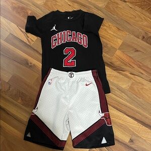 Chicago Bulls Nike NBA basketball shorts and shirt Youth Medium